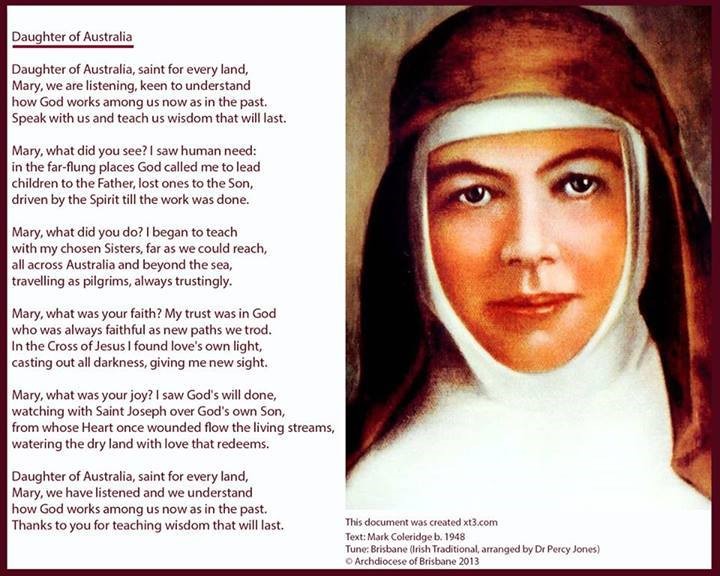 Mary MacKillop Our Chosen One Song Lyrics - Australia